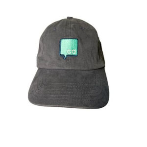 Apollo USA Strap-Back Grey Embroidered CA Text Bubble Hat Cap